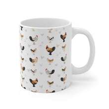 Load image into Gallery viewer, Faverolles chicken pattern 11 oz mug