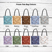 Load image into Gallery viewer, Frizzle Chicken pattern tote bag - chicken tote bag - farm animal carry bag