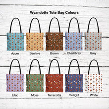 Load image into Gallery viewer, Wyandotte Chicken pattern tote bag - chicken tote bag - farm animal carry bag