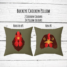 Load image into Gallery viewer, Buckeye chicken 14"x14" faux suede pillow, pillow and cover, throw pillow
