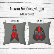 Load image into Gallery viewer, Delaware Blue chicken 14"x14" faux suede pillow, pillow and cover, throw pillow