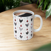Load image into Gallery viewer, Australorp chicken pattern 11 oz mug