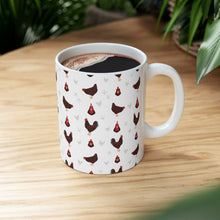 Load image into Gallery viewer, Rhode Island Red chicken pattern 11 oz mug