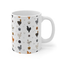 Load image into Gallery viewer, Silkie chicken pattern 11 oz mug