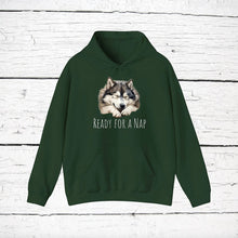 Load image into Gallery viewer, Alaskan Malamute "Ready for a Nap" Hooded Sweatshirt