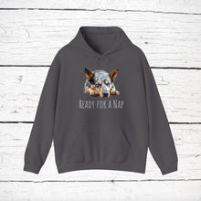 Load image into Gallery viewer, Australian Cattle Dog "Ready for a Nap" Hooded Sweatshirt