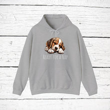 Load image into Gallery viewer, Beagle "Ready for a Nap" Hooded Sweatshirt