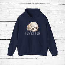 Load image into Gallery viewer, Bichon Frise "Ready for a Nap" Hooded Sweatshirt