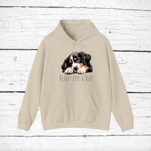 Load image into Gallery viewer, Entlebucher Mountain Dog "Ready for a Nap" Hooded Sweatshirt