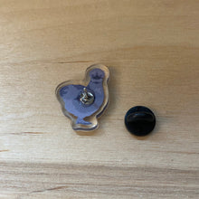 Load image into Gallery viewer, Polish rooster acrylic pin (black/grey speckled)