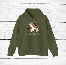 Load image into Gallery viewer, Collie "Ready for a Nap" Hooded Sweatshirt