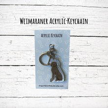Load image into Gallery viewer, Weimaraner acrylic zipper pull