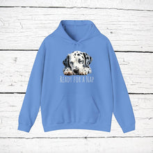 Load image into Gallery viewer, Dalmatian "Ready for a Nap" Hooded Sweatshirt