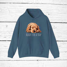 Load image into Gallery viewer, English Cocker Spaniel "Ready for a Nap" Hooded Sweatshirt