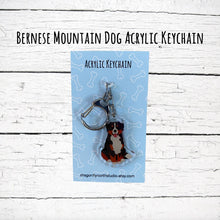 Load image into Gallery viewer, Bernese Mountain Dog acrylic zipper pull