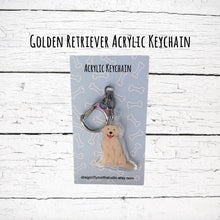 Load image into Gallery viewer, Golden Retriever (#2) acrylic zipper pull