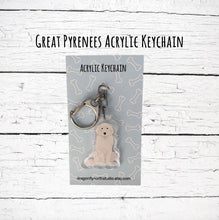 Load image into Gallery viewer, Great Pyrenees acrylic zipper pull