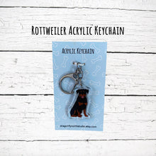 Load image into Gallery viewer, Rottweiler acrylic zipper pull