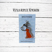 Load image into Gallery viewer, Vizsla acrylic zipper pull