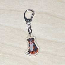Load image into Gallery viewer, Bernese Mountain Dog acrylic zipper pull