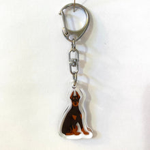 Load image into Gallery viewer, Doberman Pinscher (cropped ears) acrylic zipper pull