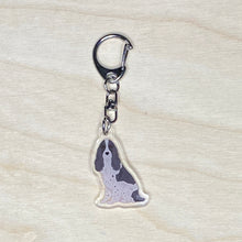 Load image into Gallery viewer, English Cocker Spaniel (black and white) acrylic zipper pull