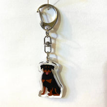 Load image into Gallery viewer, Rottweiler acrylic zipper pull