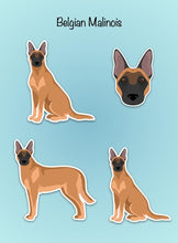 Load image into Gallery viewer, Belgian Malinois Vinyl Sticker Set