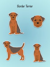 Load image into Gallery viewer, Border Terrier Vinyl Sticker Set