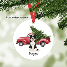 Load image into Gallery viewer, Border Collie ornament personalized