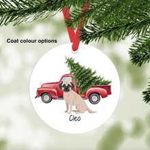 Load image into Gallery viewer, Chug (Chihuahua/Pug mix) ornament personalized