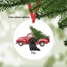 Load image into Gallery viewer, Peekapoo (Pekingese/Poodle mix) ornament personalized