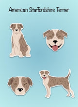 Load image into Gallery viewer, American Staffordshire Terrier (natural ears) Vinyl Sticker Set