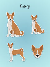 Load image into Gallery viewer, Basenji Vinyl Sticker Set