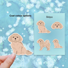 Load image into Gallery viewer, Bichpoo (Bichon Frise/Poodle mix) Vinyl Stickers Set