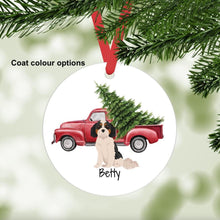 Load image into Gallery viewer, Cavachon (Cavalier/Bichon Frise mix) ornament personalized