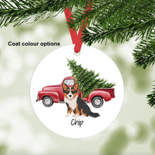 Load image into Gallery viewer, Corgipoo (Corgi/Poodle mix) ornament personalized