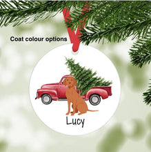 Load image into Gallery viewer, Vizsla ornament personalized
