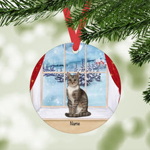 Load image into Gallery viewer, Brown Tabby Domestic Shorthair Cat ornament personalized