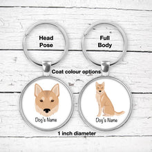 Load image into Gallery viewer, Korean Jindo keychain personalized