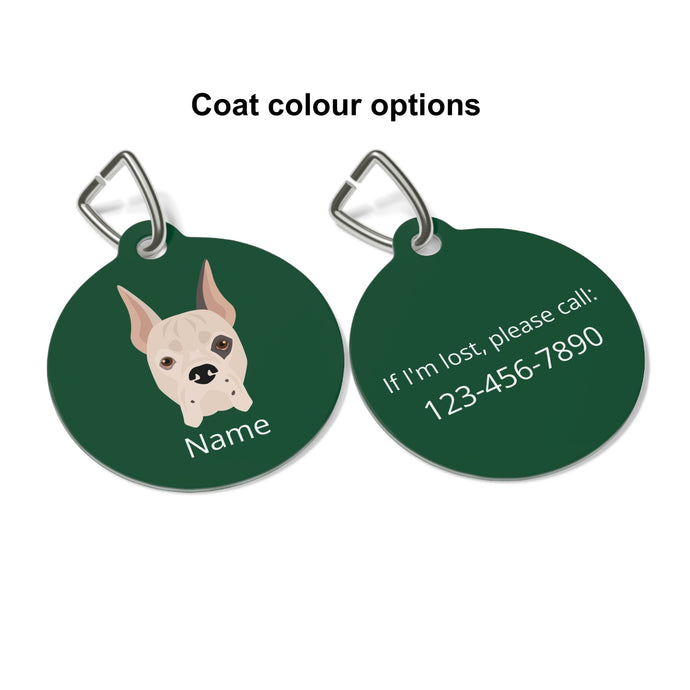 Boxer (cropped ears) ID Pet Tag