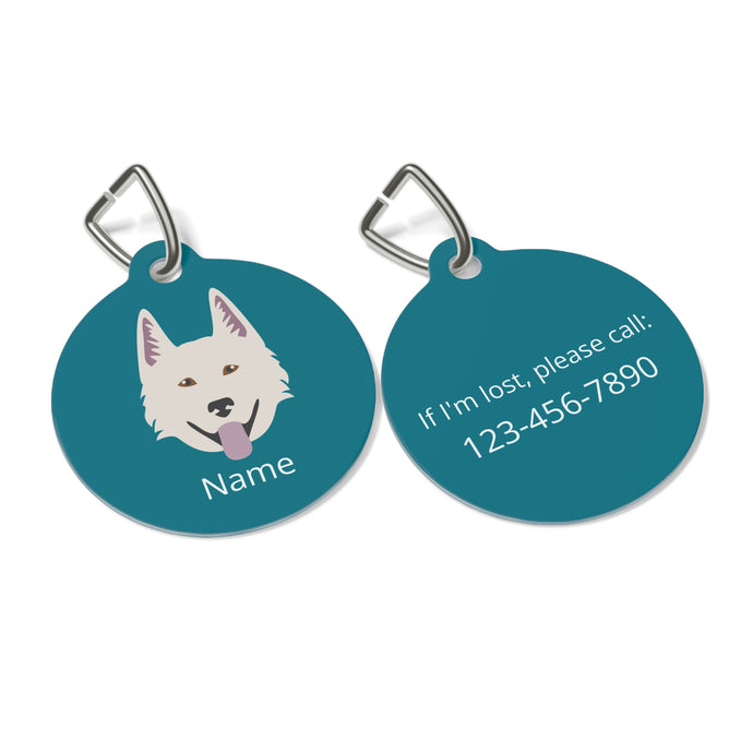 White Swiss Shepherd (Berger Blanc Suisse) ID Pet Tag