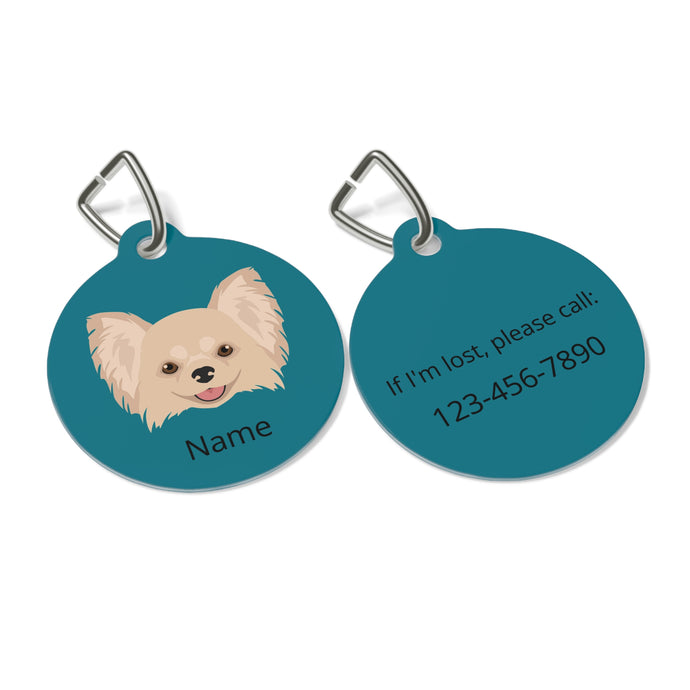 Chihuahua (longhaired) ID Pet Tag
