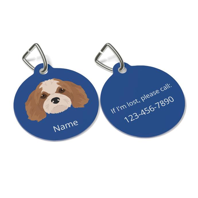 Cavachon (Cavalier/Bichon mix) ID Pet Tag