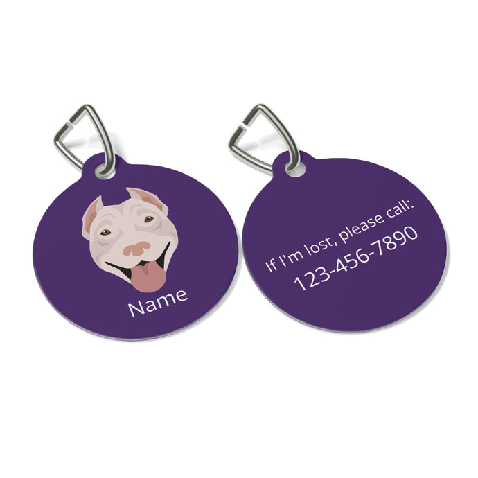 American Pit Bull (cropped ears) ID Pet Tag
