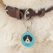 Load image into Gallery viewer, Bordoodle (Border Collie/Poodle mix) ID Pet Tag
