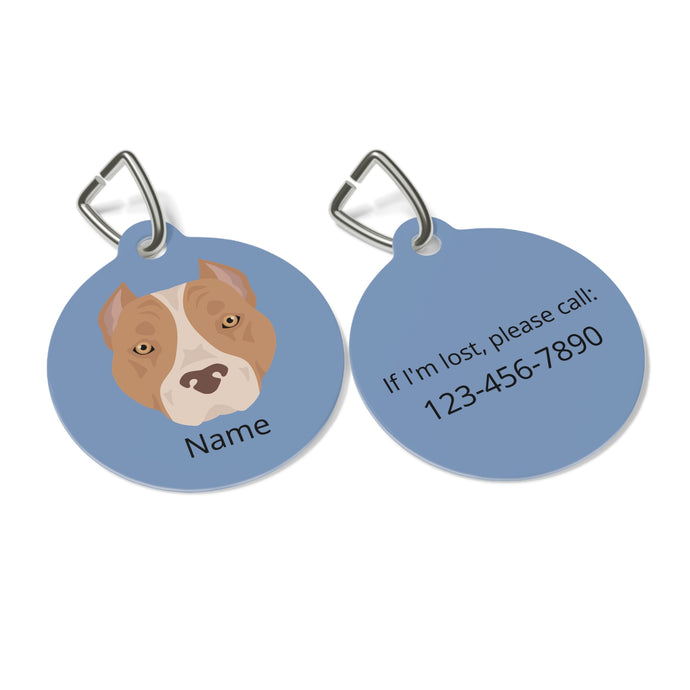 American Staffordshire Terrier (cropped ears) ID Pet Tag