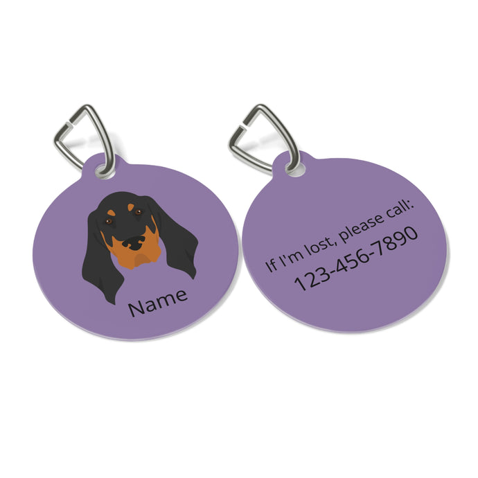 Black and Tan Coonhound ID Pet Tag
