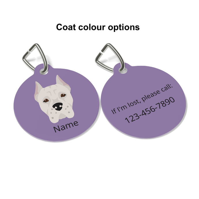 Dogo Argentino (cropped ears) ID Pet Tag