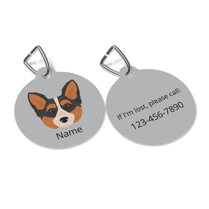 Corgipoo (Corgi/Poodle mix) ID Pet Tag